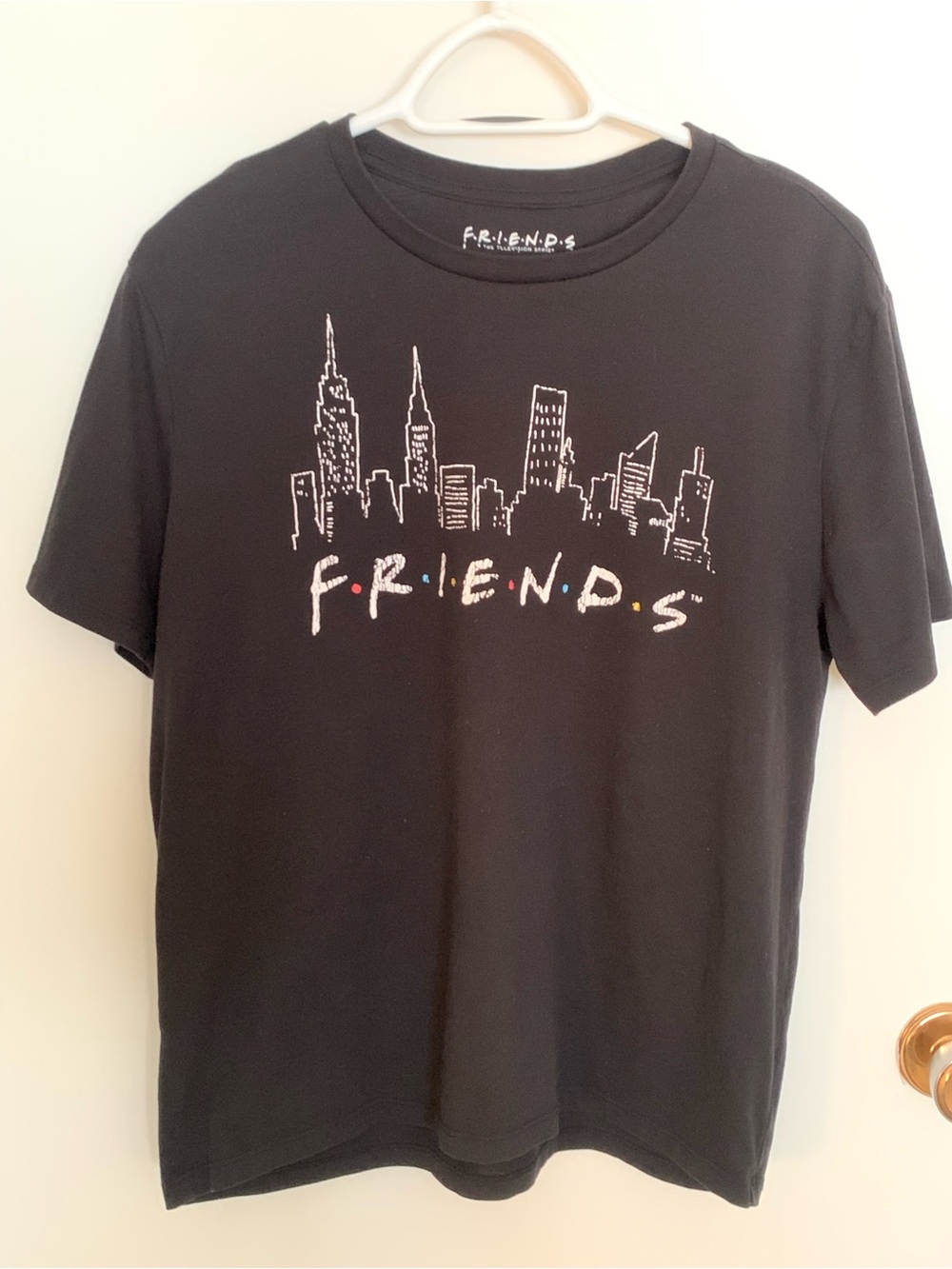 'FRIENDS' Logo Tee with Colored Dot Accents